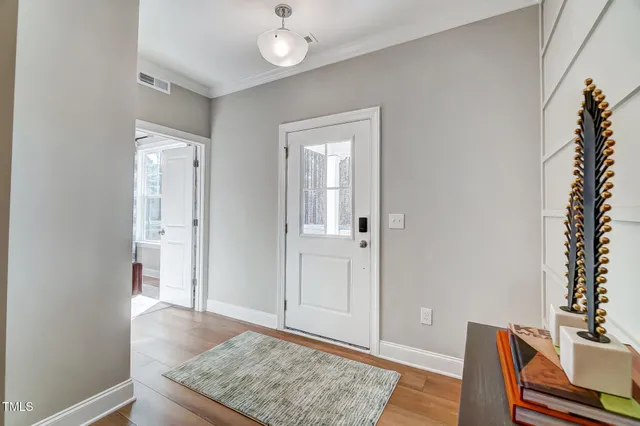 a view of livingroom with furniture and wooden floor
