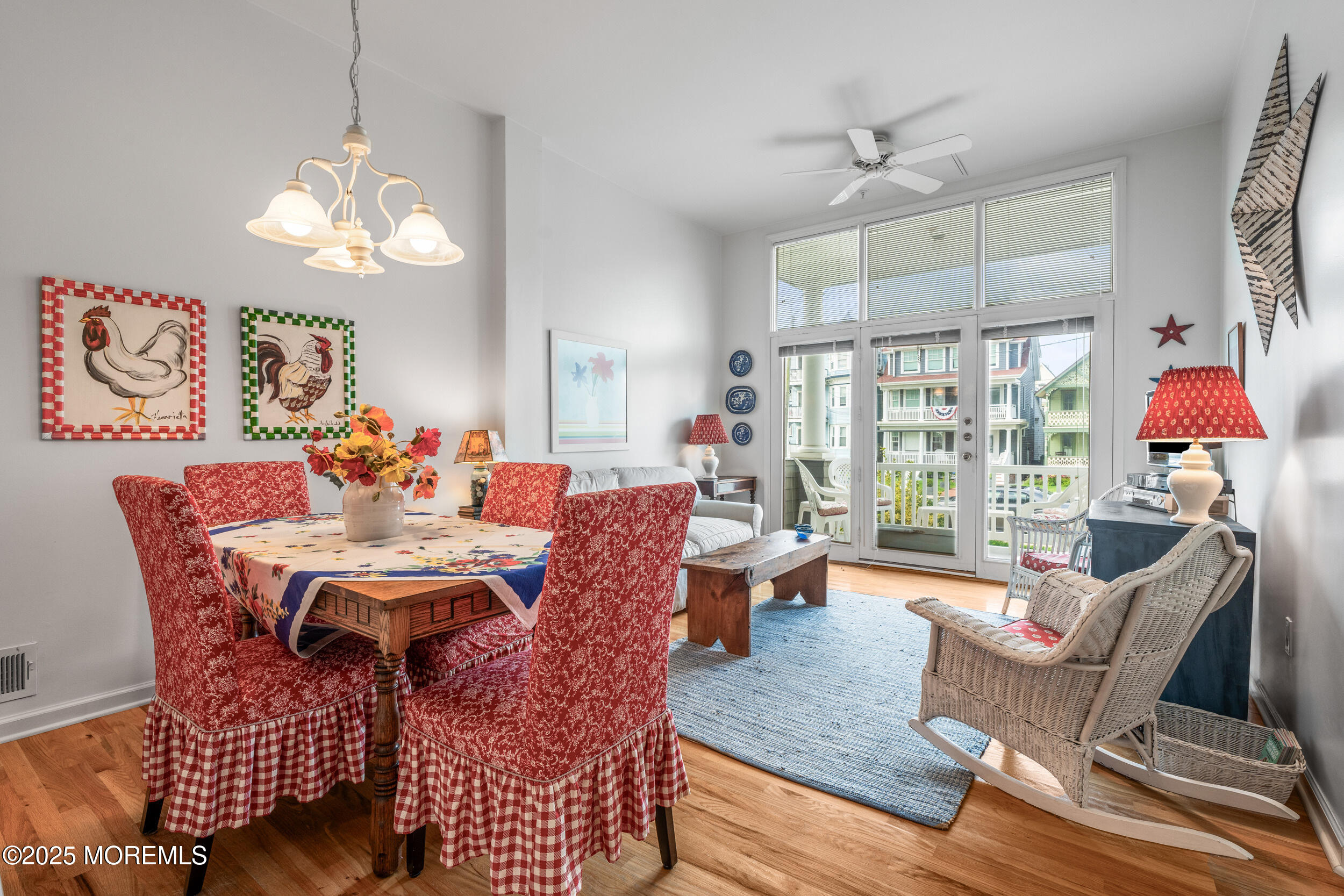 4 Ocean Avenue, Unit 5 Ocean Grove, NJ 07756 - Photo 19 of 81 a dining room with furniture a chandelier and window