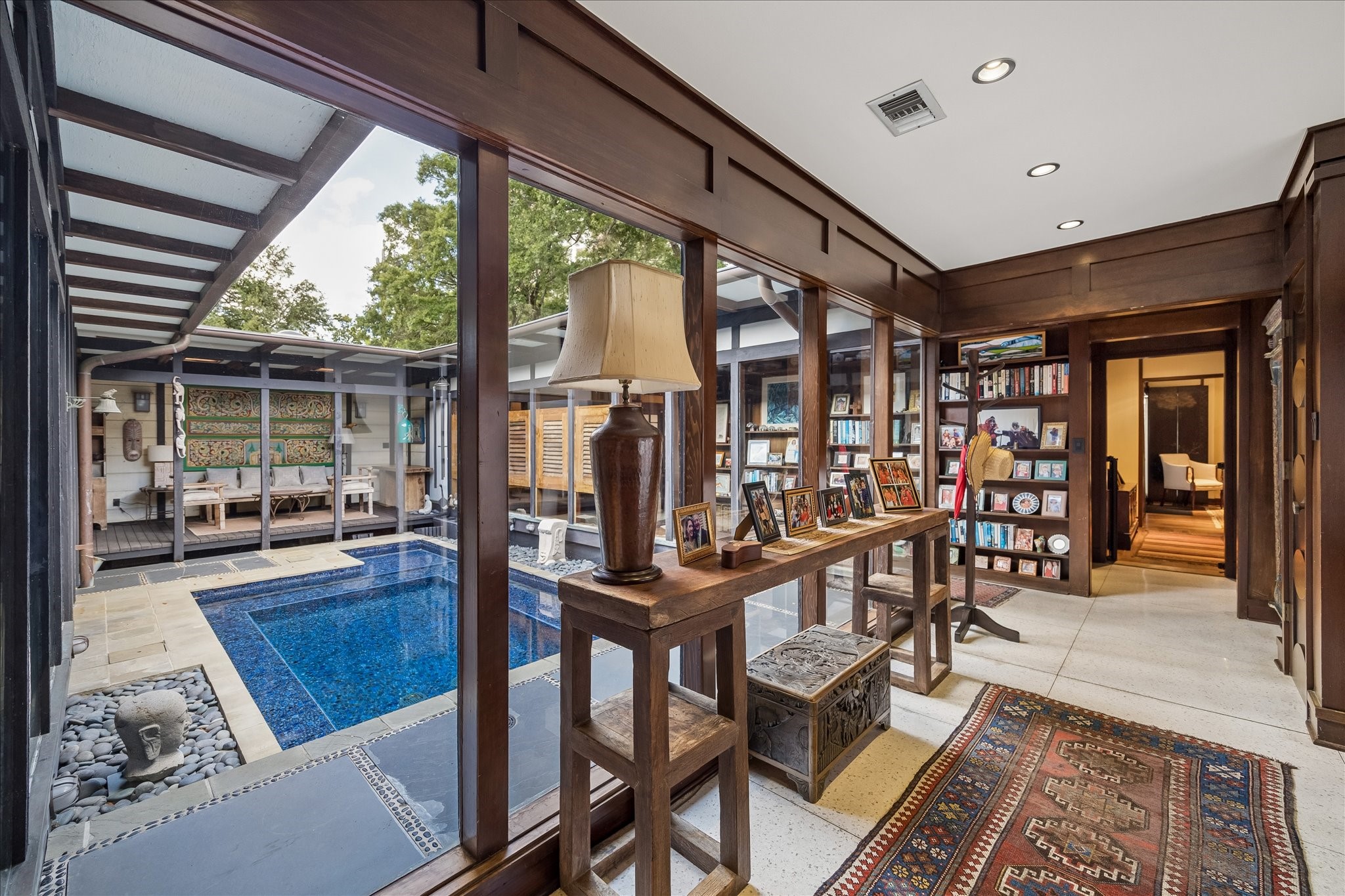 814 Wild Valley Road Houston, TX 77057 - Photo 27 of 29 Pool Area from foyer Side