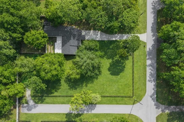 an aerial view of a residential houses