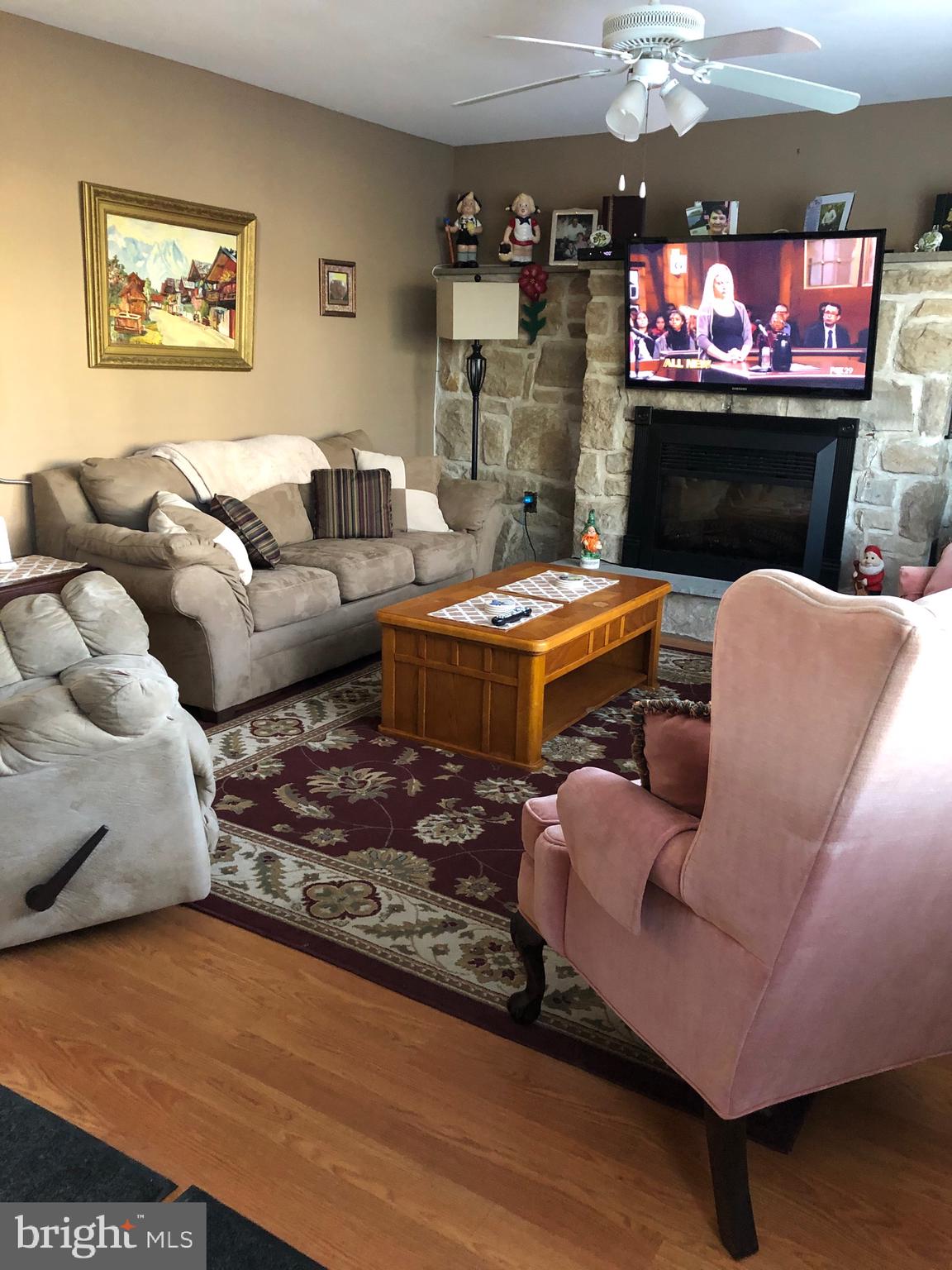 609 Arlington Road Fairless Hills, PA 19030 - Photo 23 of 45 Family room with electric fireplace