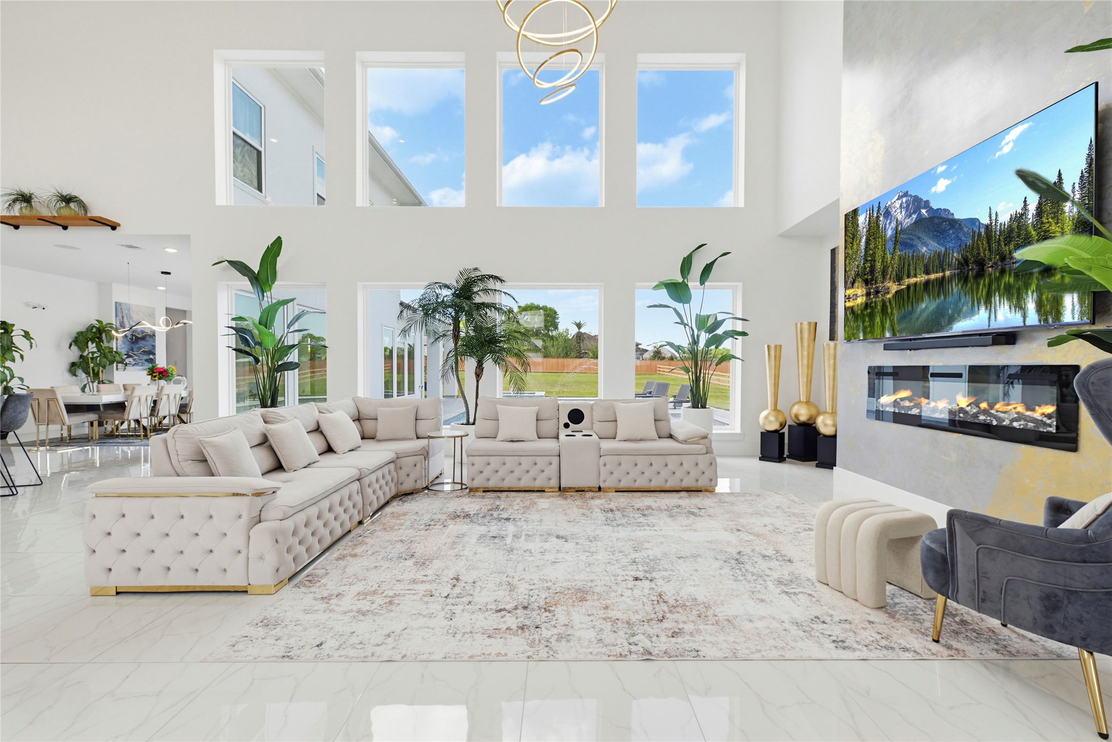 29526 Cir S Rnch Trail Fulshear, TX 77406 - Photo 9 of 48 a living room with furniture and a fireplace