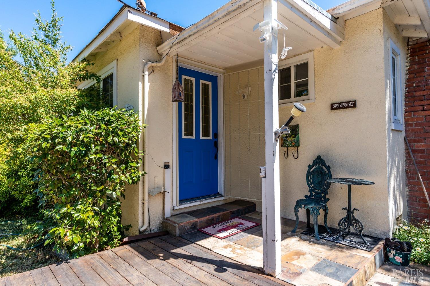 a view of front door of house