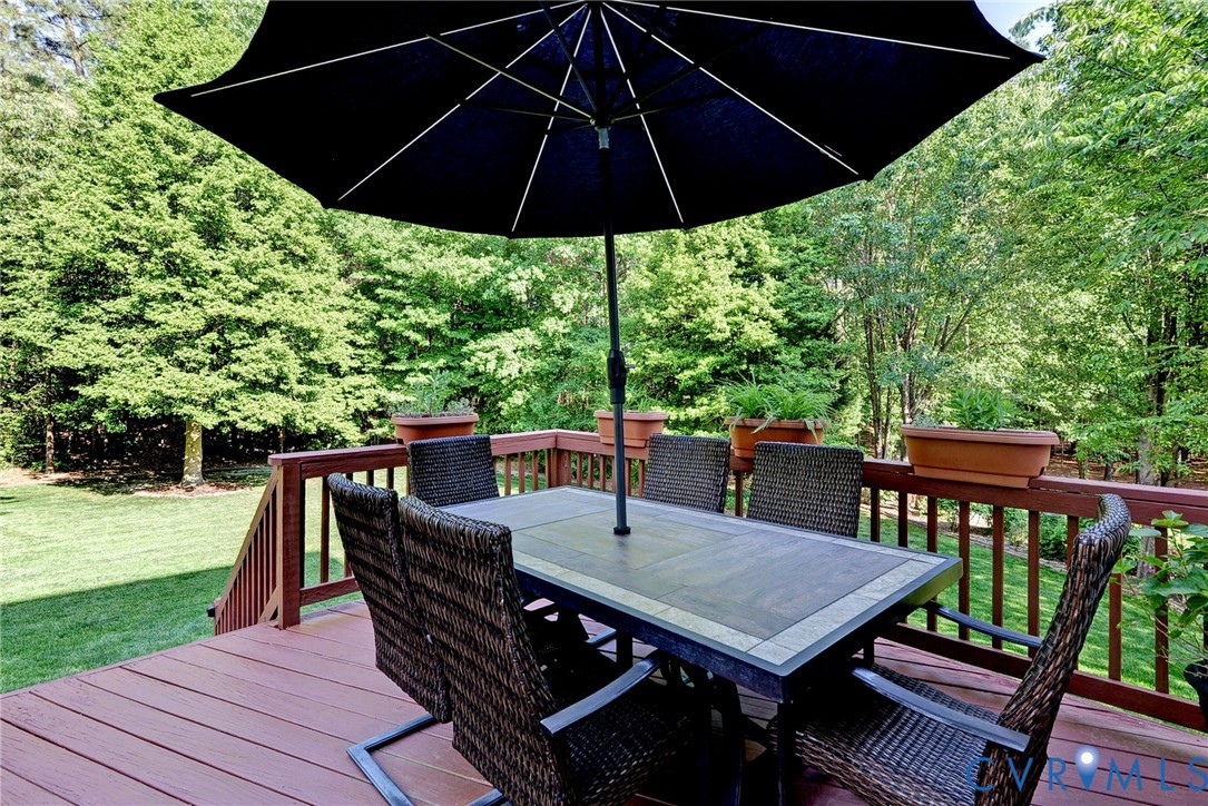 4015 Cold Spring Road Williamsburg, VA 23188 - Photo 38 of 57 Spacious wood-finish deck with railing overlooking