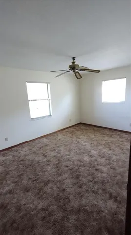 a view of a livingroom with an oven
