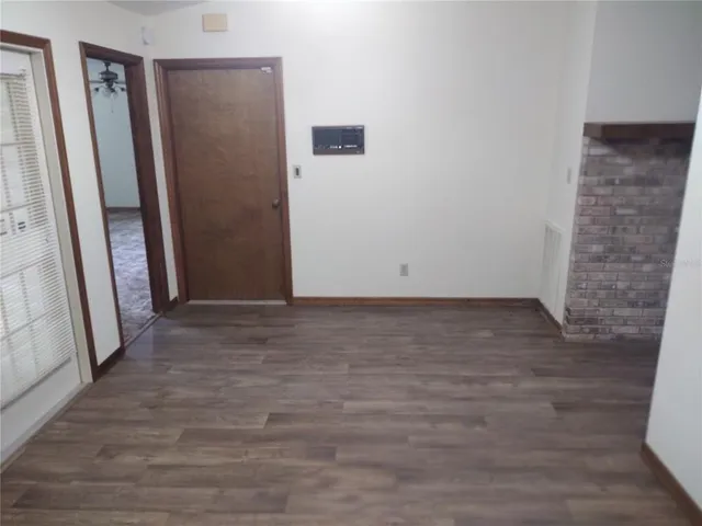 a view of a brick wall