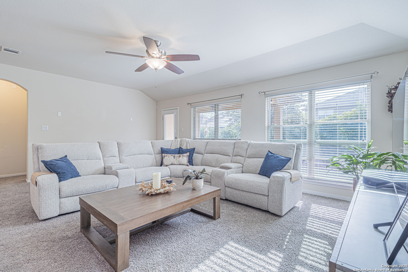 159 Brook View Cibolo, TX 78108 - Photo 11 of 24 a living room with furniture and a large window
