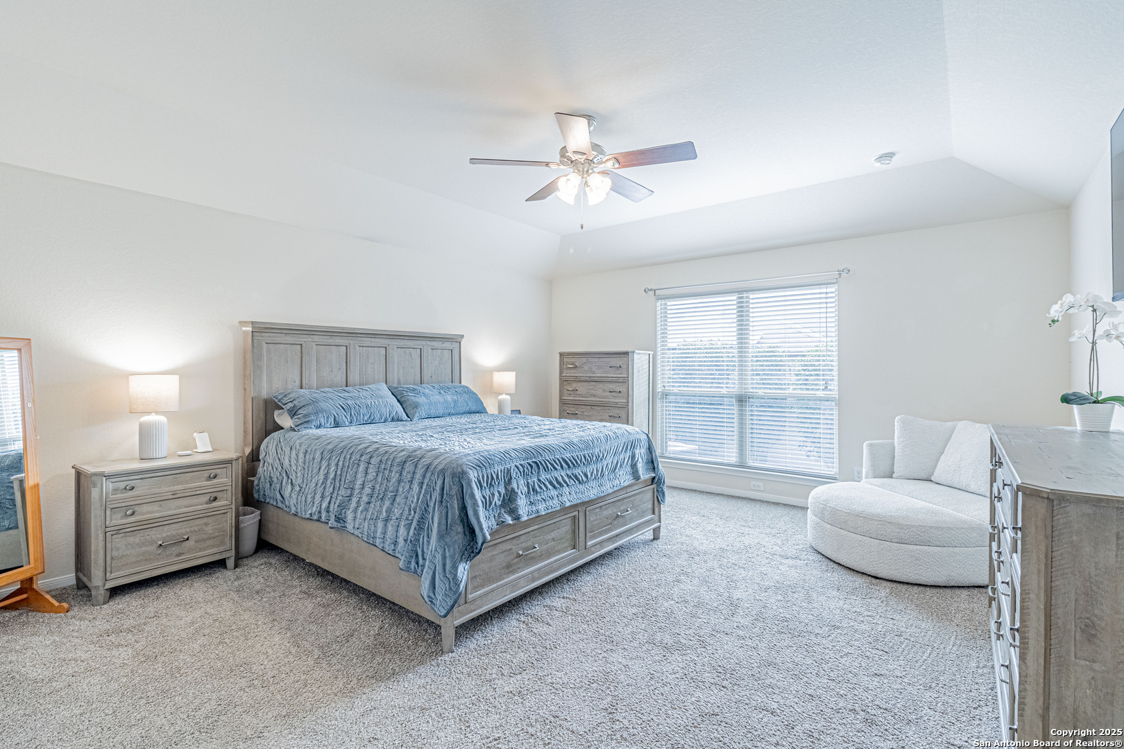159 Brook View Cibolo, TX 78108 - Photo 13 of 24 a bedroom with a bed and a couch