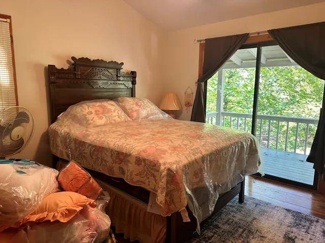 a view of a garden with pathway