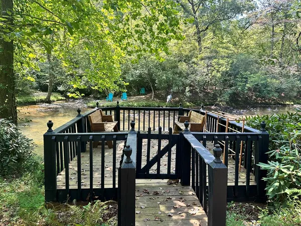 a view of an outdoor sitting area