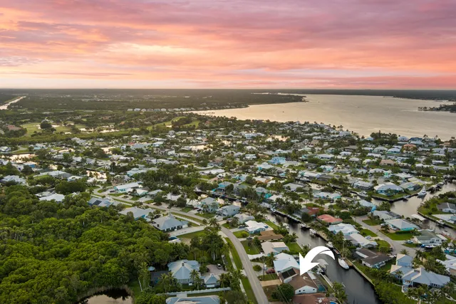 an aerial view of multiple house
