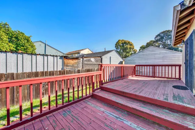 a view of a wooden bridge