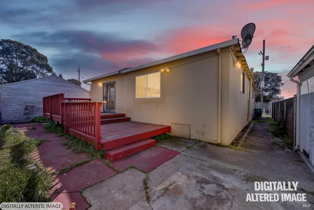 a view of a backyard with a tub