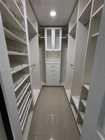 a close view of closet