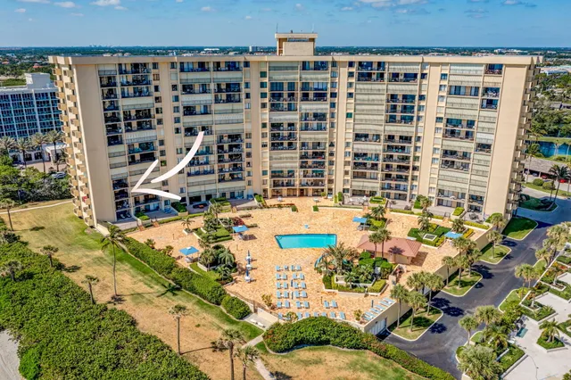 a view of an ocean from a building