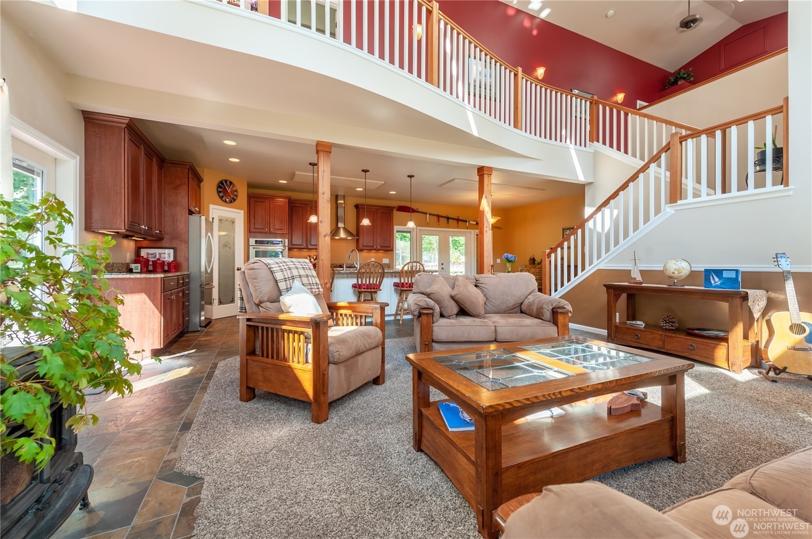 2170 Hilltop Road Lummi Island, WA 98262 - Photo 12 of 31 a living room with furniture and a potted plant