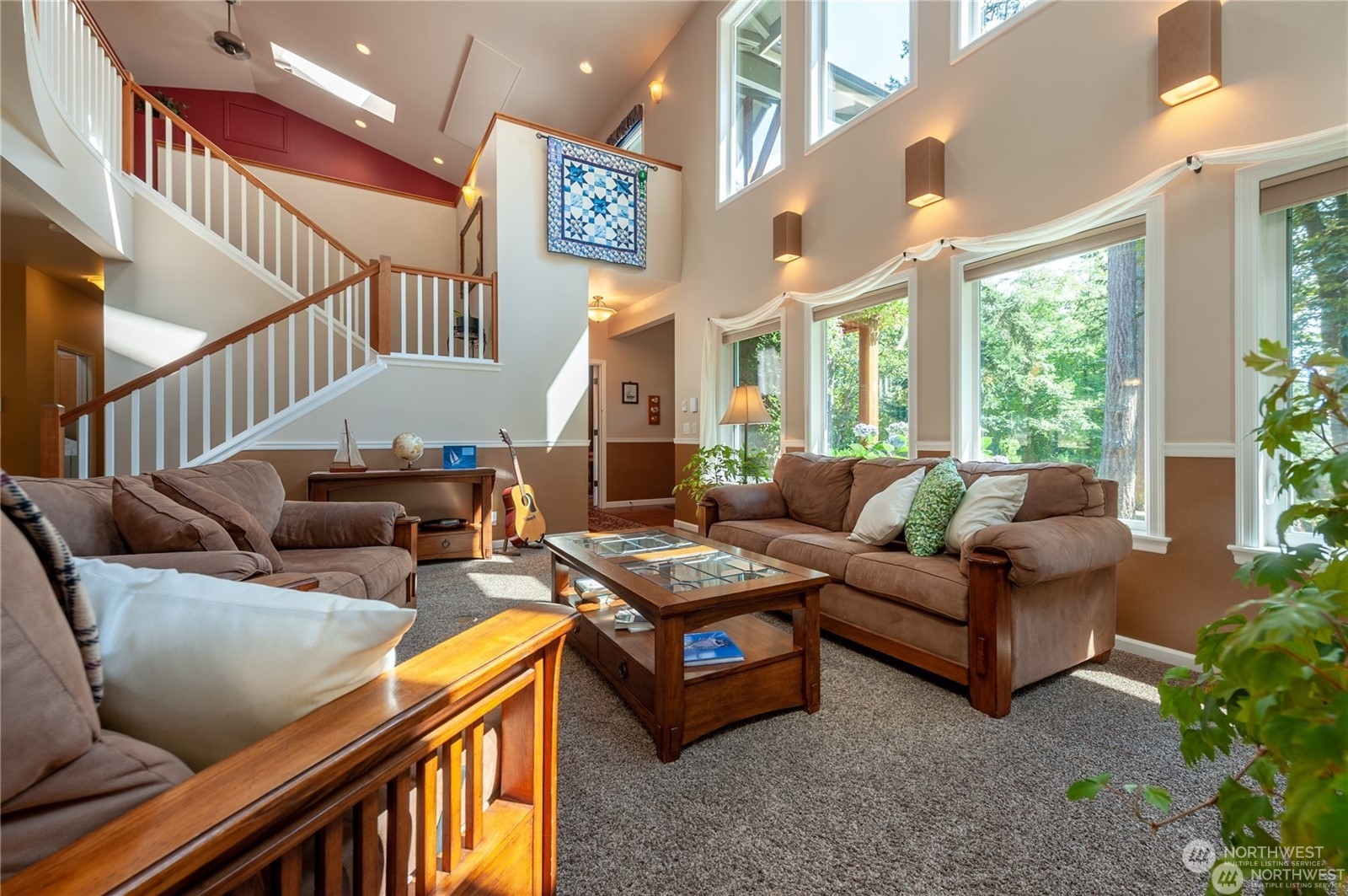 2170 Hilltop Road Lummi Island, WA 98262 - Photo 13 of 31 a living room with furniture and a large window