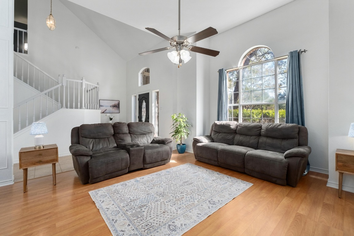 3808 Latimer Drive Austin, TX 78732 - Photo 4 of 31 a living room with furniture and a large window