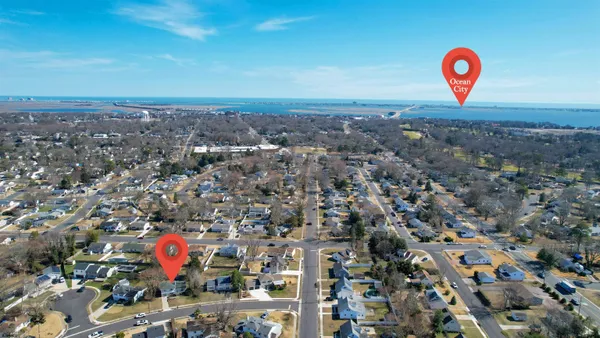 an aerial view of multiple house