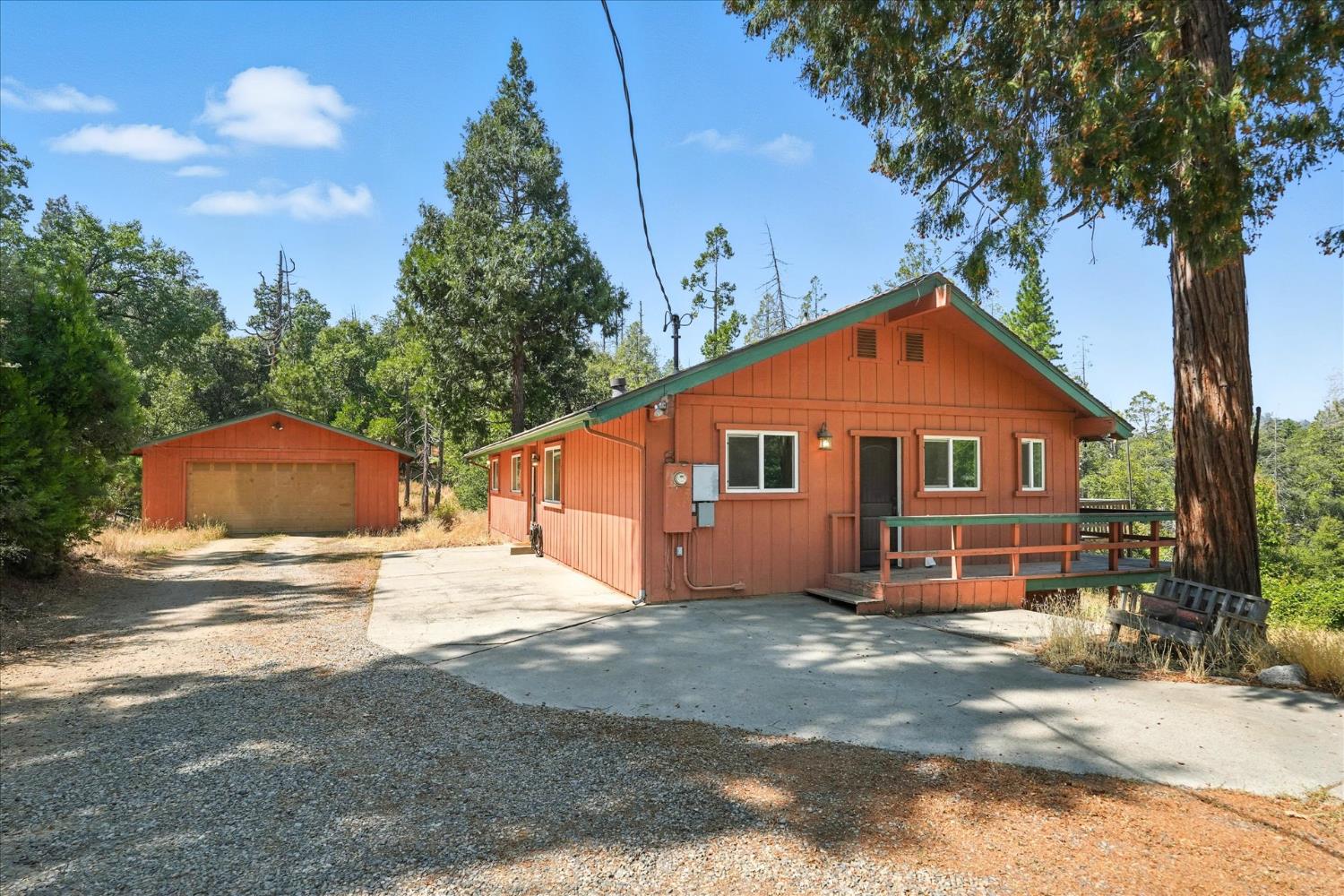 39712 Deer Ridge Drive Oakhurst, CA 93644 - Photo 2 of 40 a front view of a house with a yard