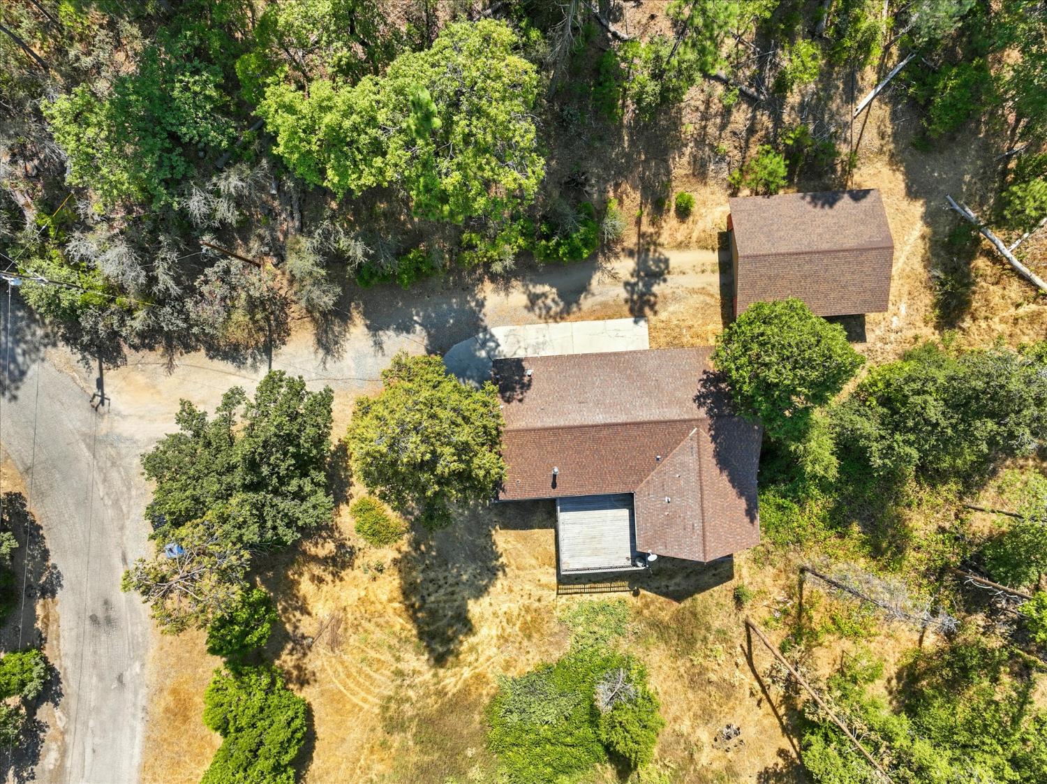39712 Deer Ridge Drive Oakhurst, CA 93644 - Photo 38 of 40 an aerial view of a house with a yard