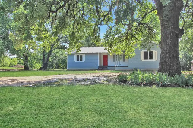 a view of house with backyard