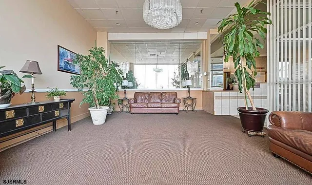 a view of hallway with livingroom