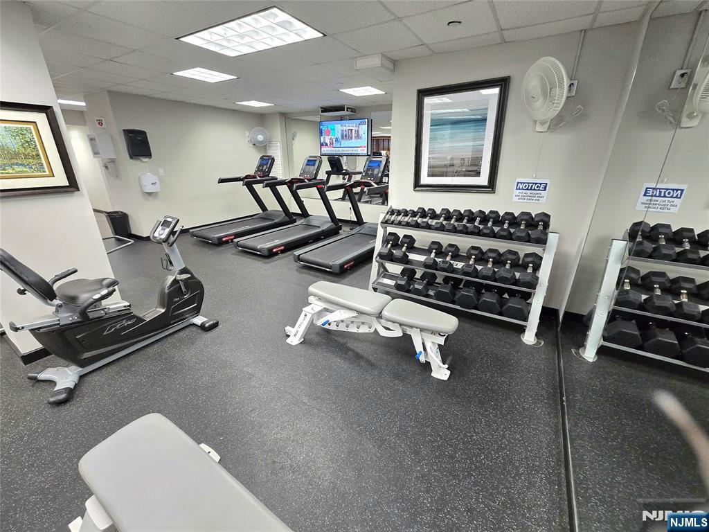 316 Prospect Avenue, Unit 8D Hackensack, NJ 07601 - Photo 15 of 17 a room with gym equipment
