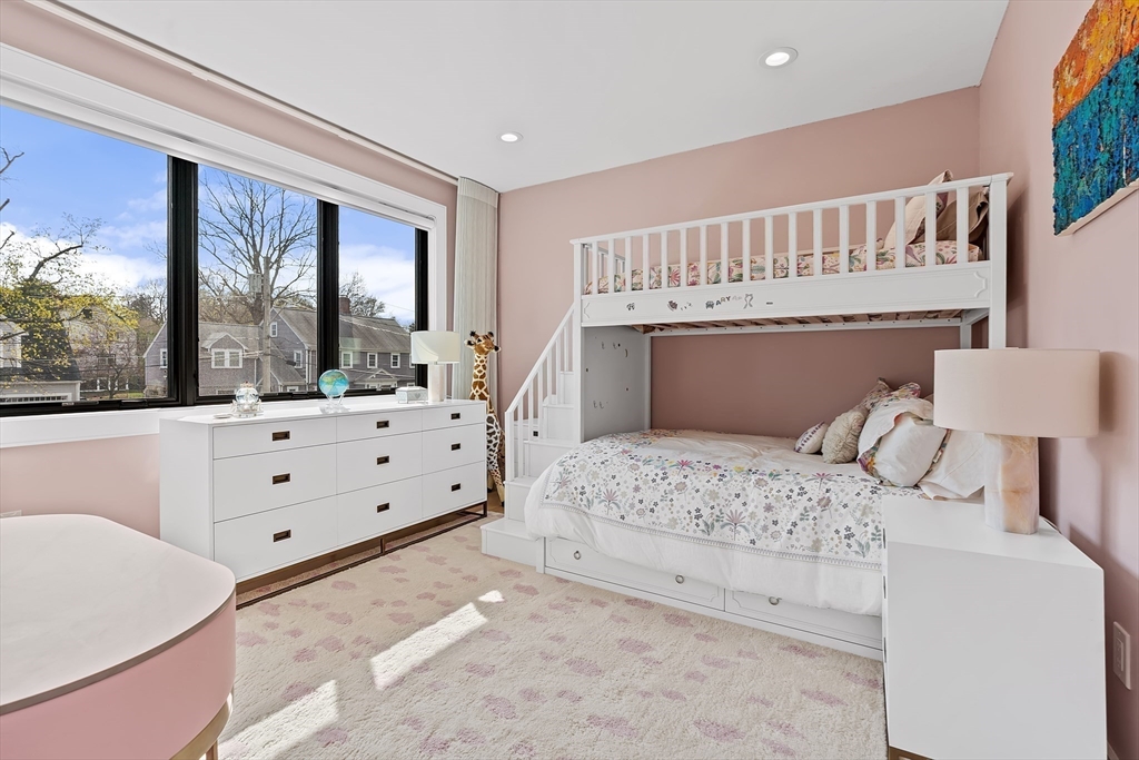 9 Whittlesey Road Newton, MA 02459 - Photo 20 of 33 a bedroom with a large bed and a large window