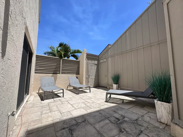 a view of outdoor space with seating area