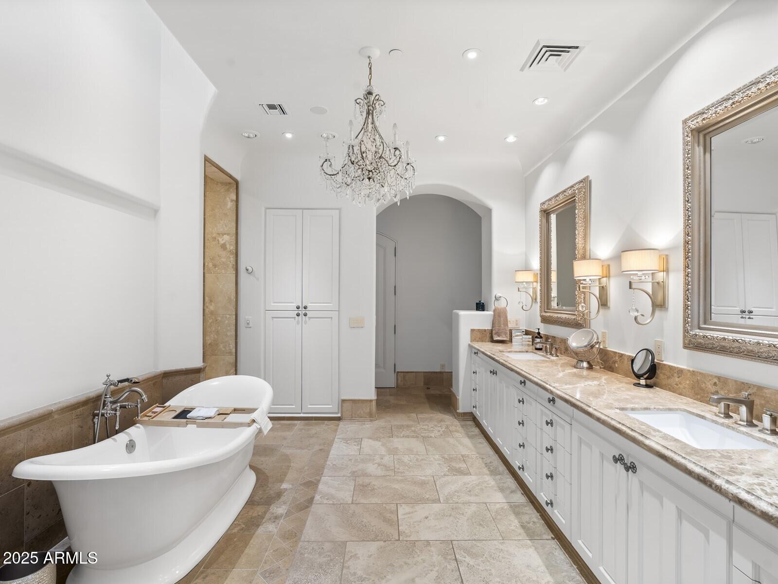 9422 East Happy Valley Road Scottsdale, AZ 85255 - Photo 34 of 78 Dual Vanities & Soaking Tub
