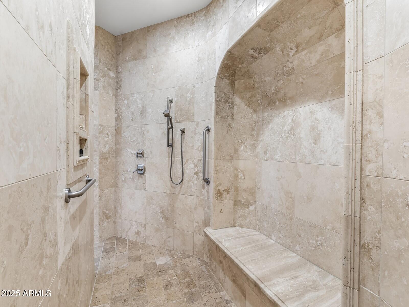 9422 East Happy Valley Road Scottsdale, AZ 85255 - Photo 36 of 78 Walk In Shower w Built In Bench