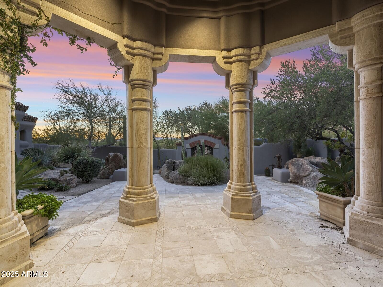 9422 East Happy Valley Road Scottsdale, AZ 85255 - Photo 7 of 78 Covered Patio w Stone Columns