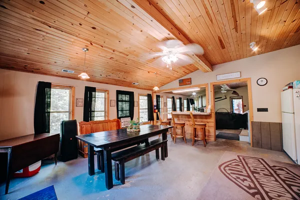 a outdoor space with chairs