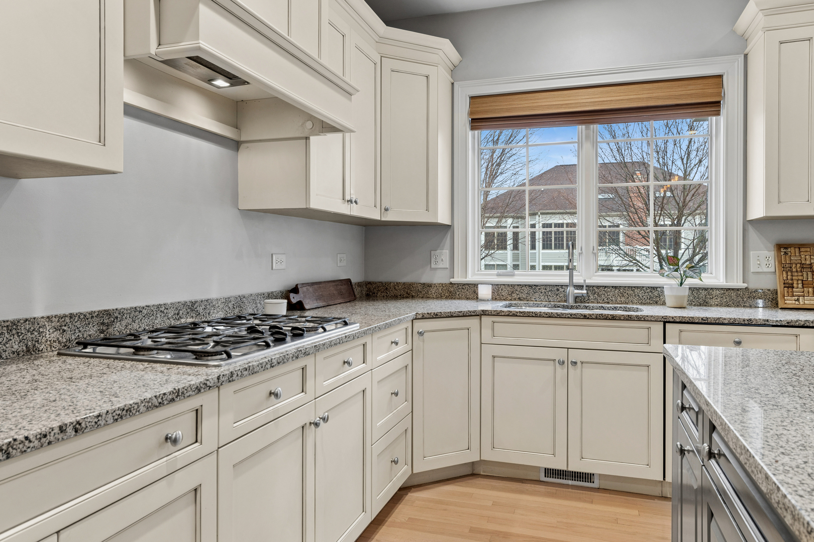 39W553 Sheldon Lane Geneva, IL 60134 - Photo 9 of 46 a kitchen with granite countertop white cabinets and white appliances