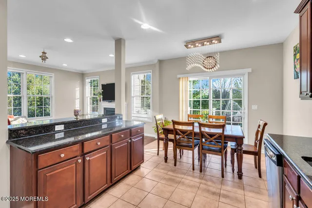 a kitchen with granite countertop lots of counter top space