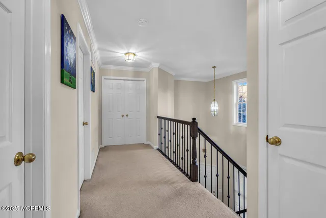 a view of a hallway with a elevator