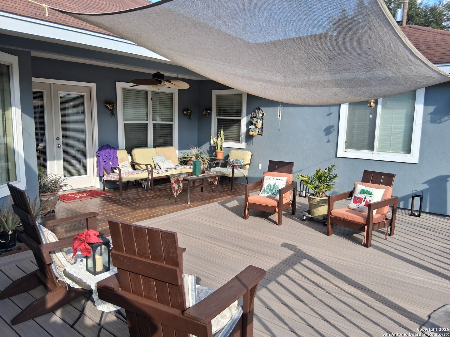 7061 Devonshire Drive Spring Branch, TX 78070 - Photo 32 of 52 a building outdoor space with patio furniture and potted plants