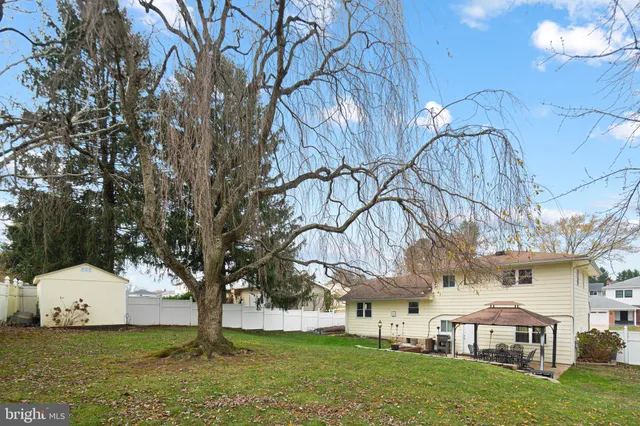 a view of park with trees
