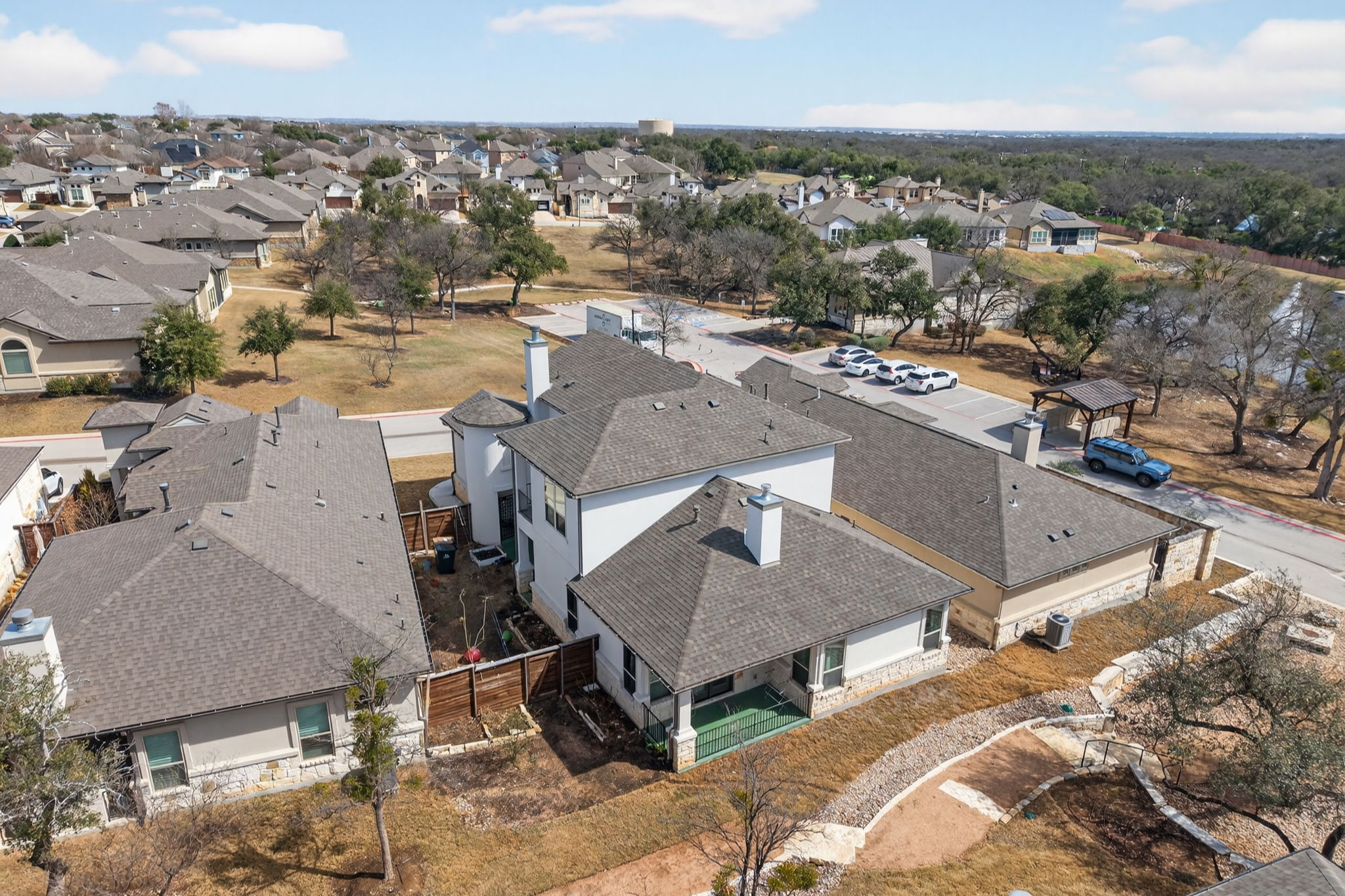 205 Clubhouse Drive, Unit G Georgetown, TX 78628 - Photo 30 of 40 an aerial view of a house with a garden