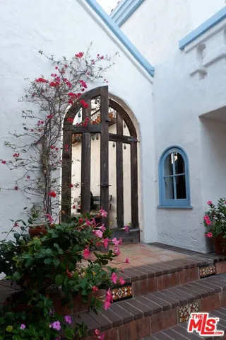 a view of a street with a tree