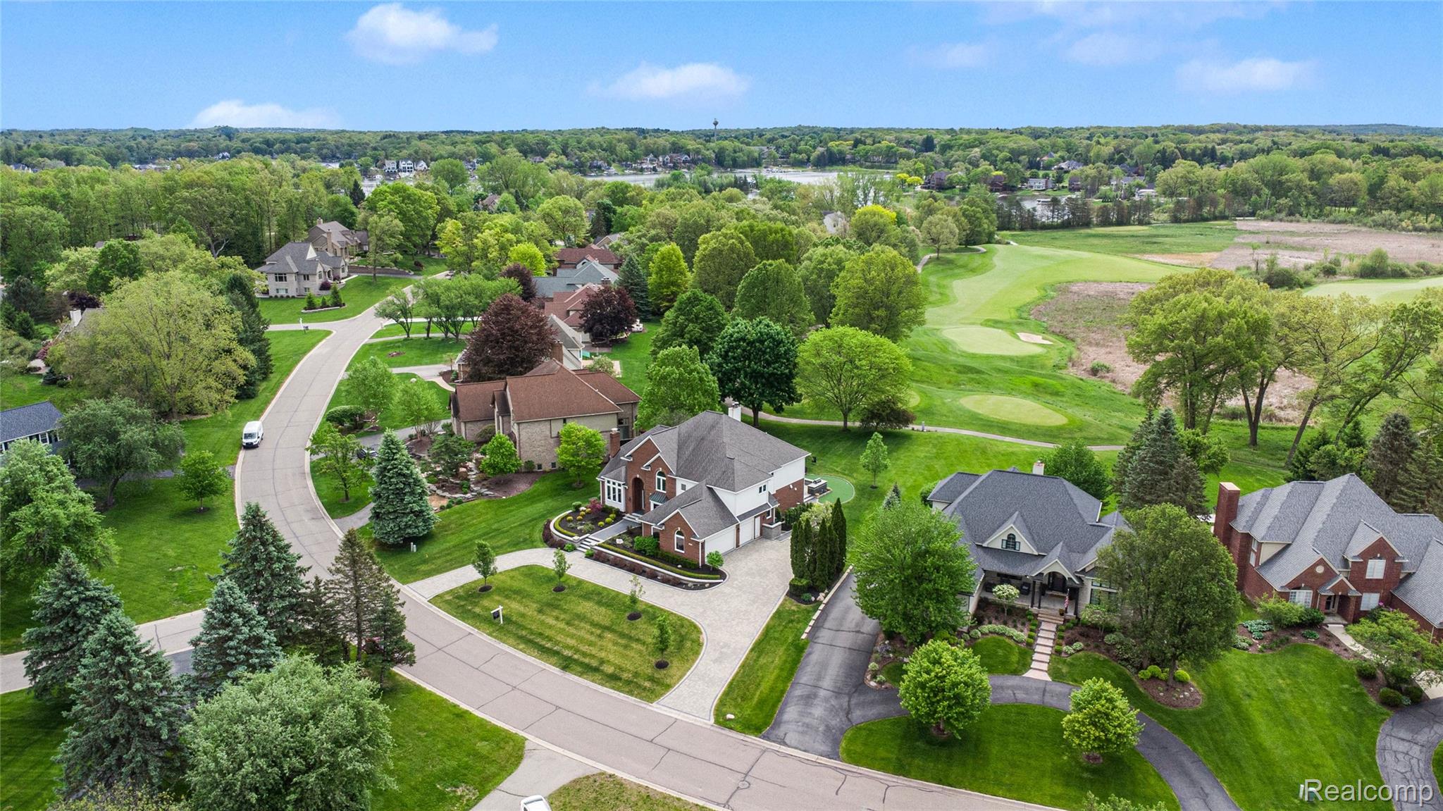 4179 St Andrews Street Howell, MI 48843 - Photo 72 of 75 Aerial perspective of suburban area featuring a golf club