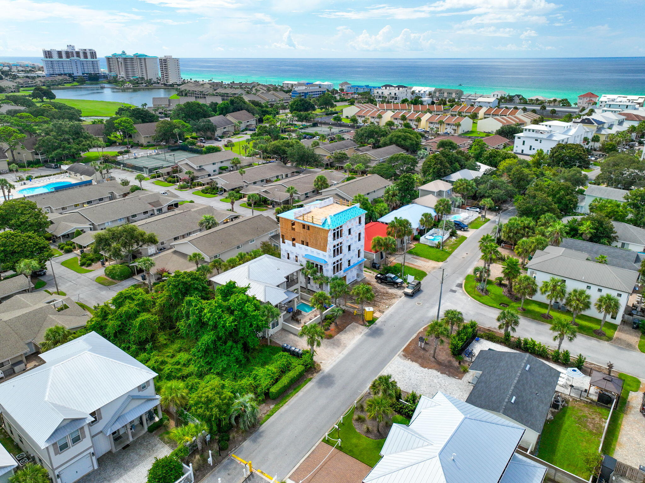 Lot H10 Miami Street Miramar Beach, FL 32550 - Photo 10 of 13 an aerial view of a city with lots of residential buildings ocean and mountain view in back