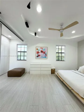 a view of outdoor space with garden and seating area