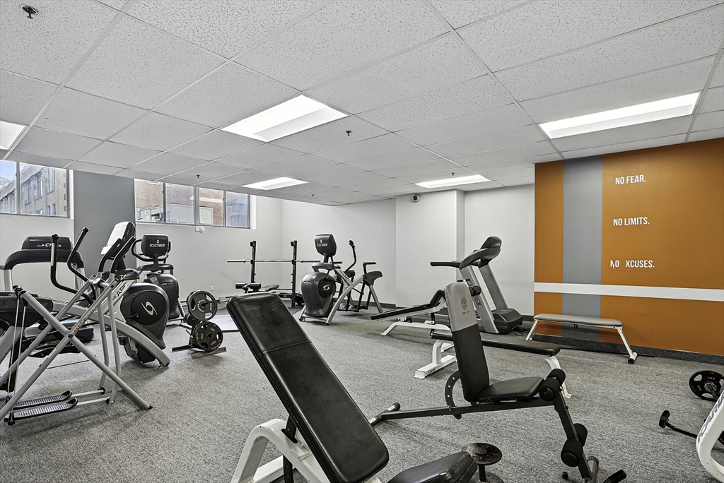 531 Main Street, Unit 410M Worcester, MA 01608 - Photo 21 of 29 a view of a room with gym equipment