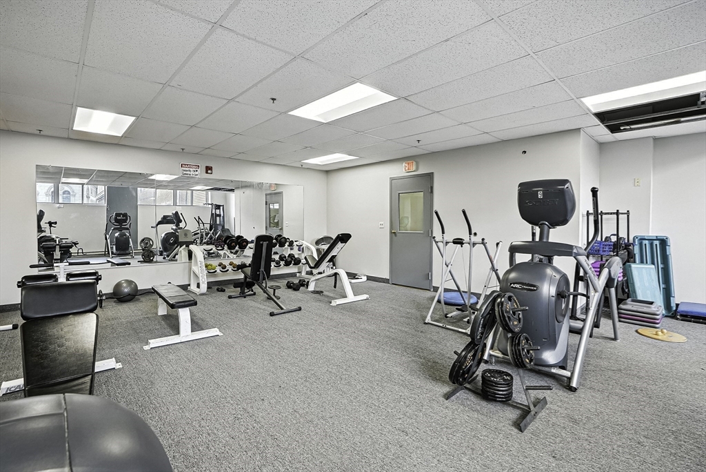 531 Main Street, Unit 410M Worcester, MA 01608 - Photo 22 of 32 a view of a room with gym equipment