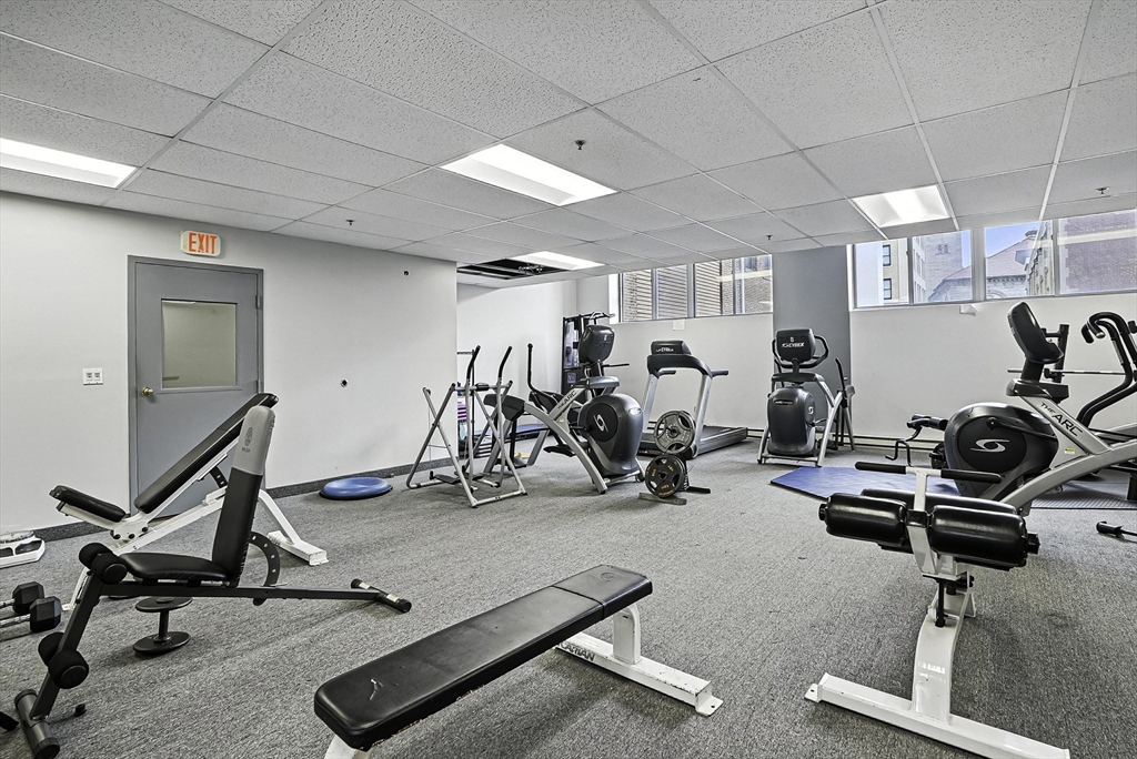 531 Main Street, Unit 410M Worcester, MA 01608 - Photo 23 of 29 a view of a room with gym equipment