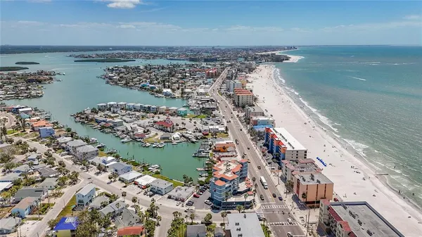 an aerial view of a city