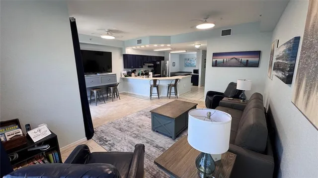 a view of a balcony with an ocean view