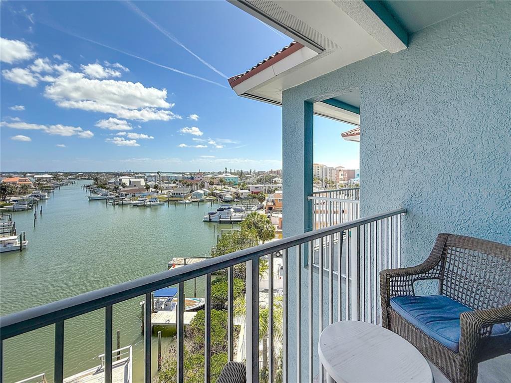 13999 Gulf Boulevard, Unit 501 Madeira Beach, FL 33708 - Photo 25 of 58 a view of a balcony with an ocean view